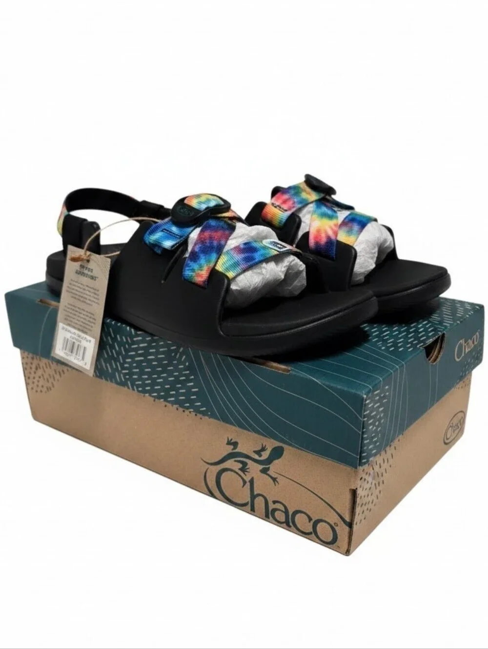 Chaco Chillos Kids Slide Sandals Youth Size 6 Tie Dye NWT Comfort Slides